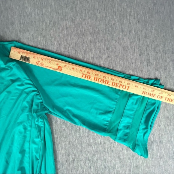 Jessica London 3/4 sleeve blouse teal size 14 / 16 - Picture 7 of 8